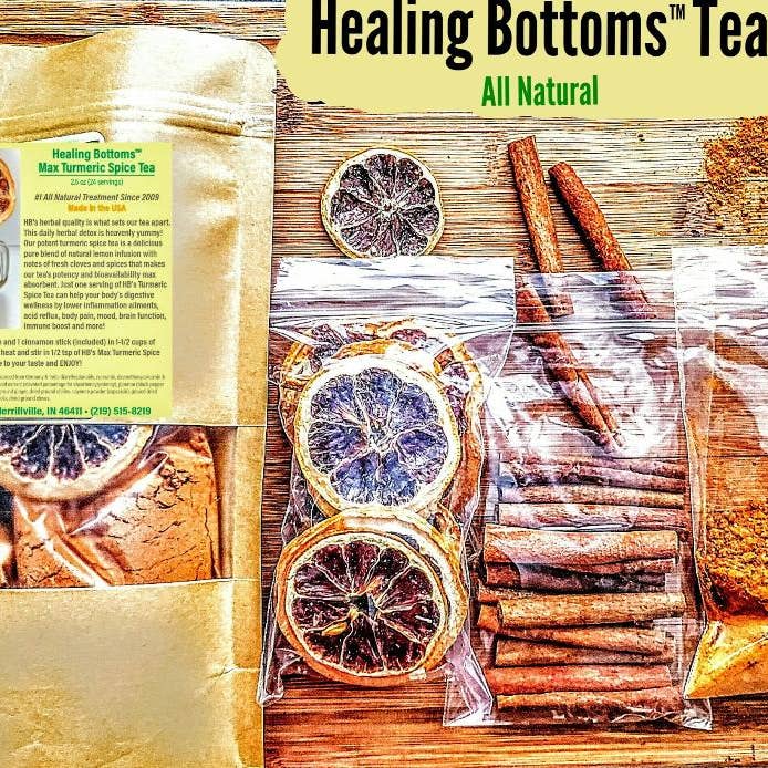 HB Spice Turmeric Tea for wholesale by Healing Bottoms