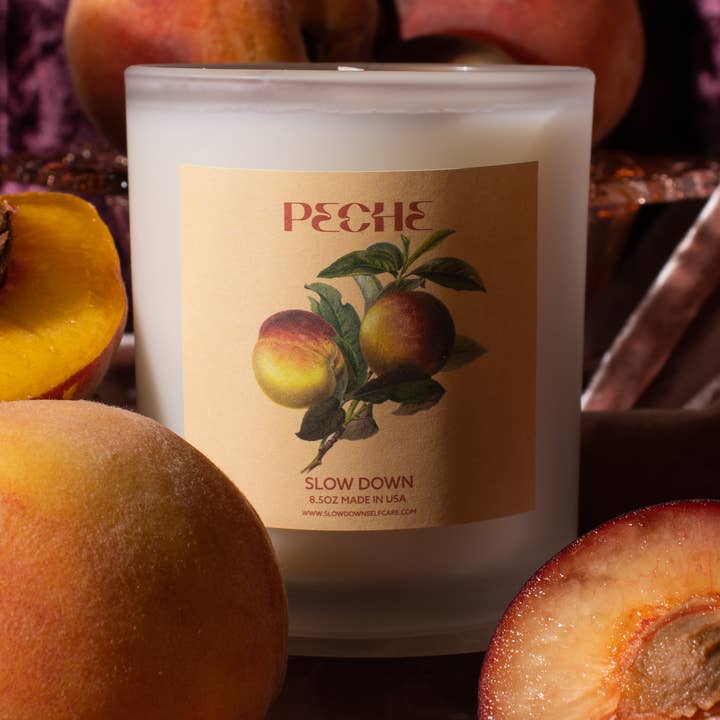 PÊCHE - Coconut Wax Candle for wholesale by Slow Down Self Care