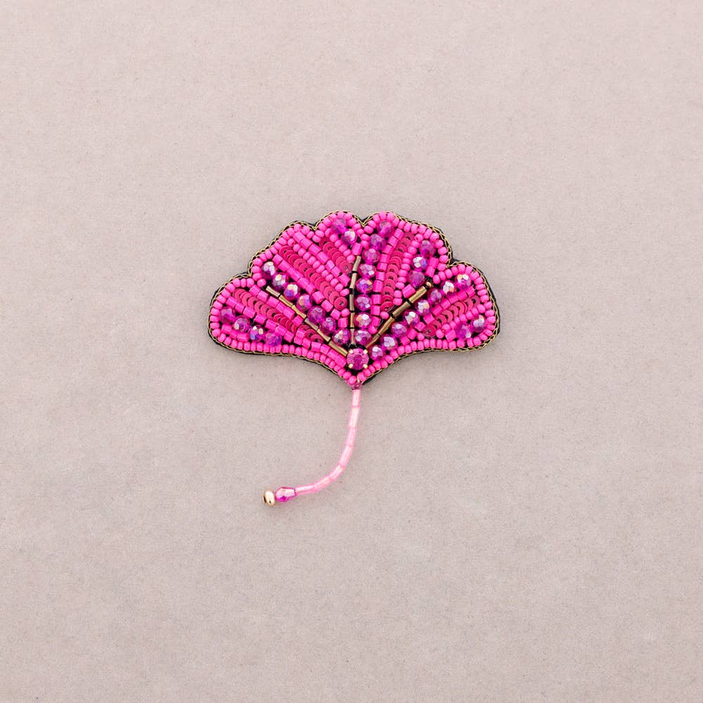 Sonata - Venta al por mayor Broches - Broche Lentejuelas Hoja Gingko4