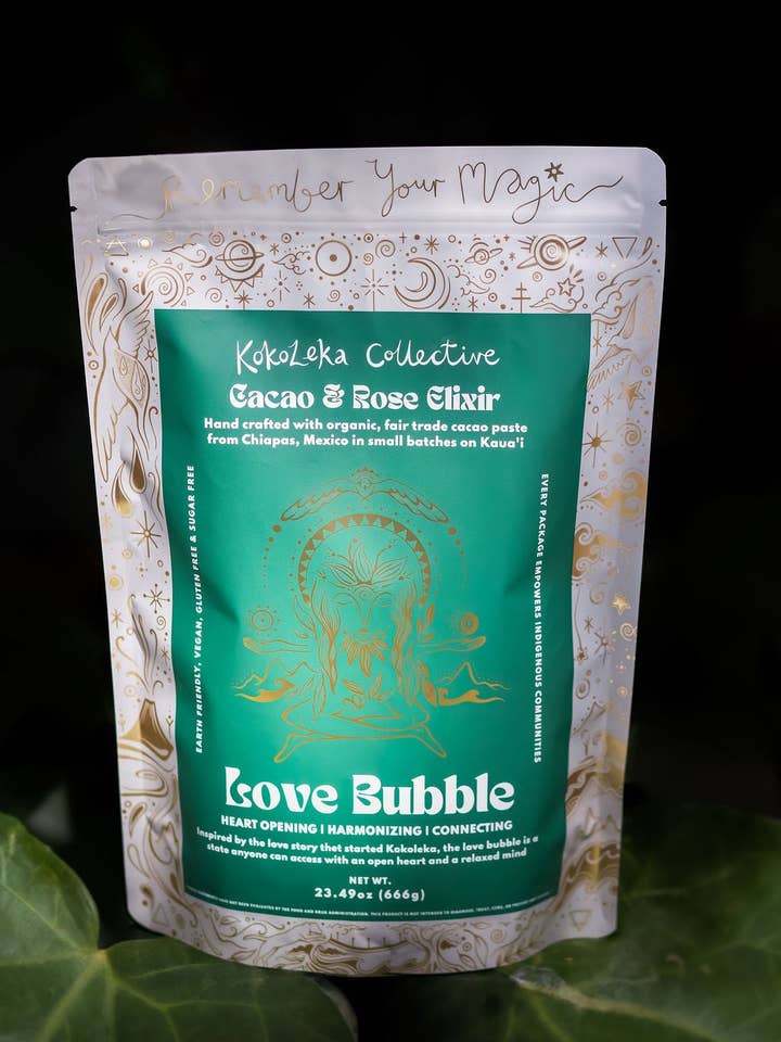 Love Bubble - Rose Cardamom Ceremonial Cacao Elixir for wholesale by Kokoleka Collective