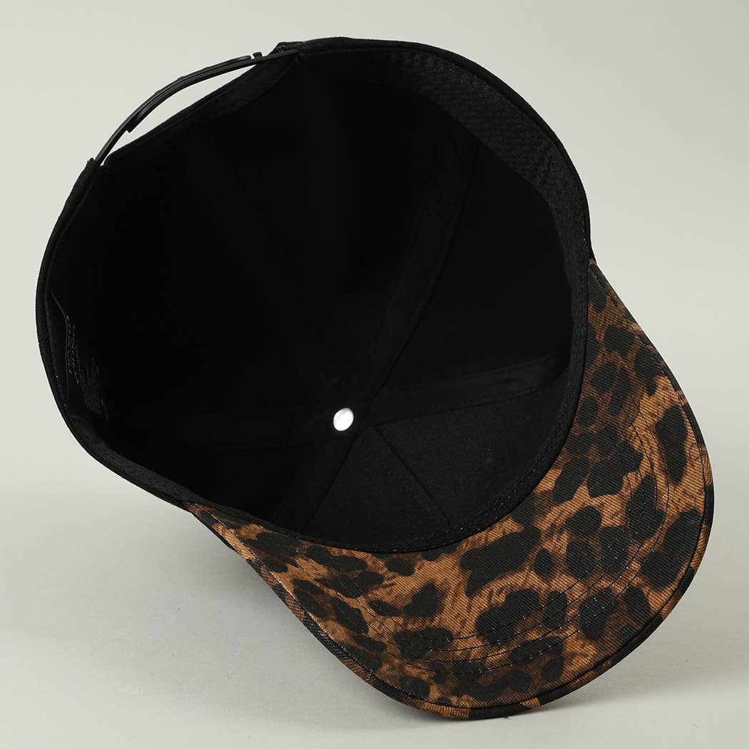 Fashion City - Vendita all'ingrosso Cappellino  da camionista - Unisex - Cappello Trucker con Visiera Leopardata Ricamata Cowboys Club6