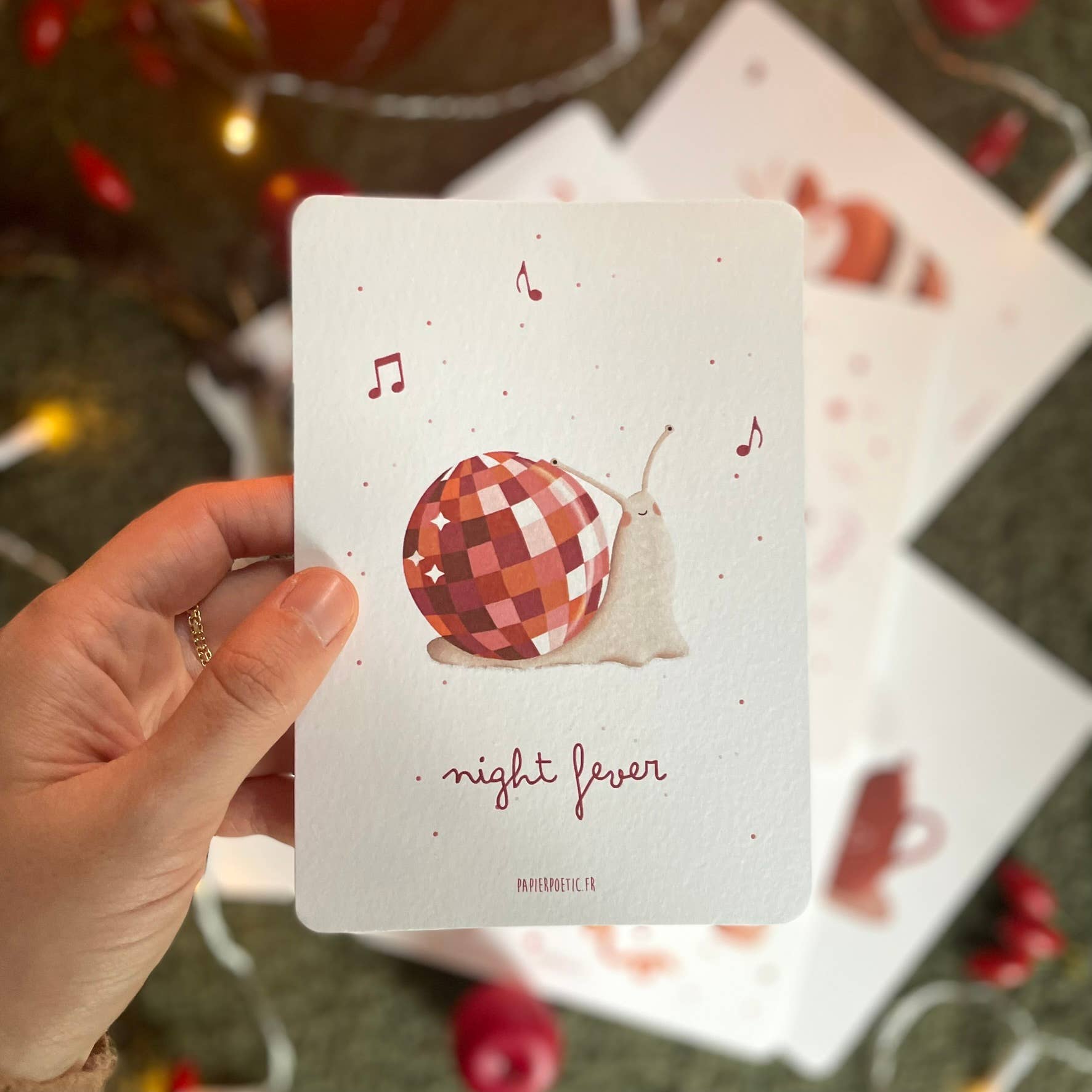 Papier Poetic - Wholesale Postcard - Postcard / Card "Party Snail"1