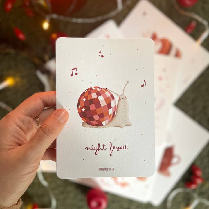 Papier Poetic - Wholesale Postcard - Postcard / Card "Party Snail"1