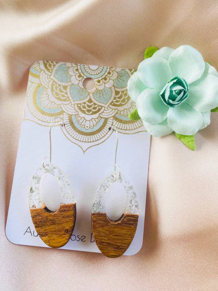 Kunstnerisk træ øreringe 6 for engroshandel hos Autumn Rose Designs