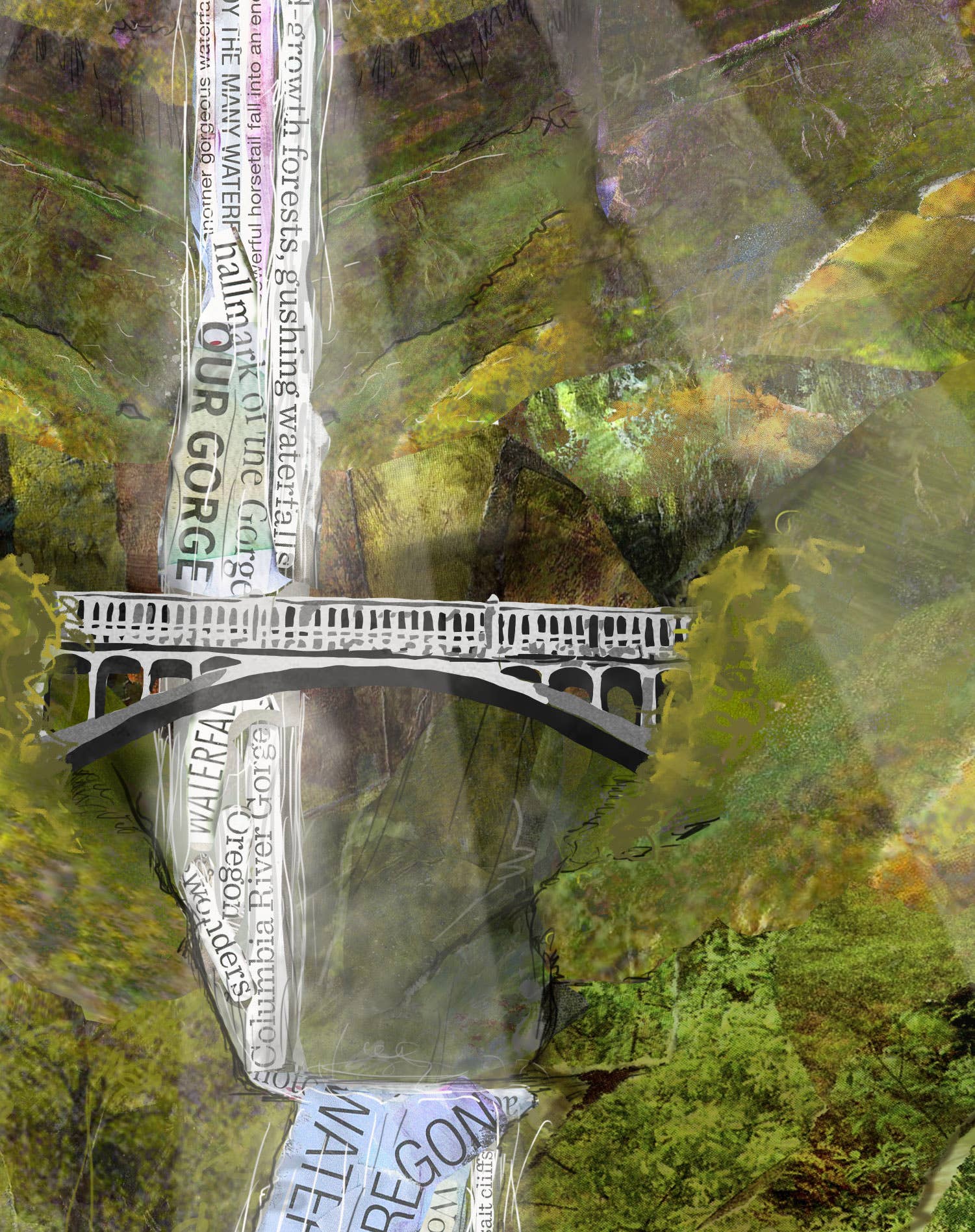 Found & Rewound - Wholesale Everyday Greeting Card - Multnomah Falls - greeting card2