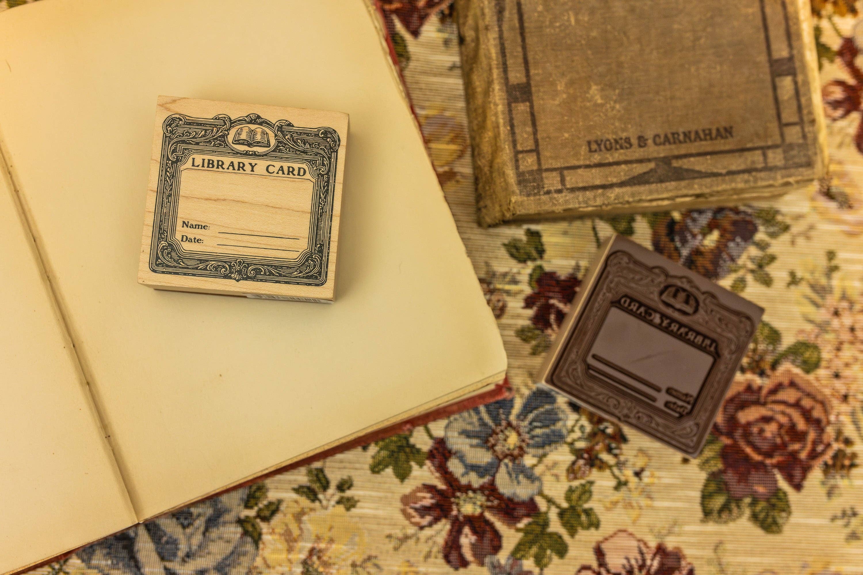 CoraCreaCrafts - Wholesale Rubber/Decorative Stamp - Library Wooden Stamp1