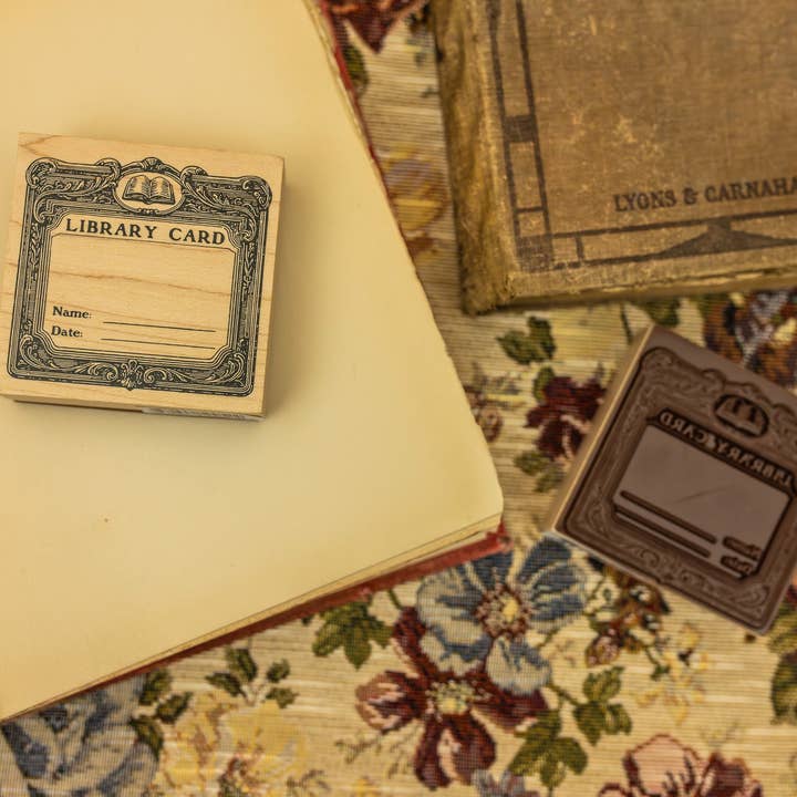 CoraCreaCrafts - Wholesale Rubber/Decorative Stamp - Library Wooden Stamp1