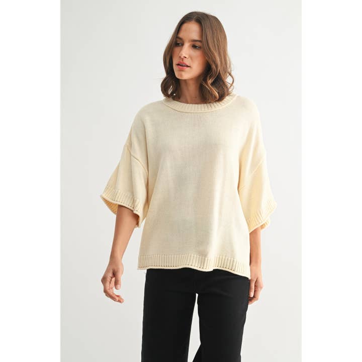 FUN2FUN - Wholesale Knit Sweater - Women's - BOXY CROP SWEATER5