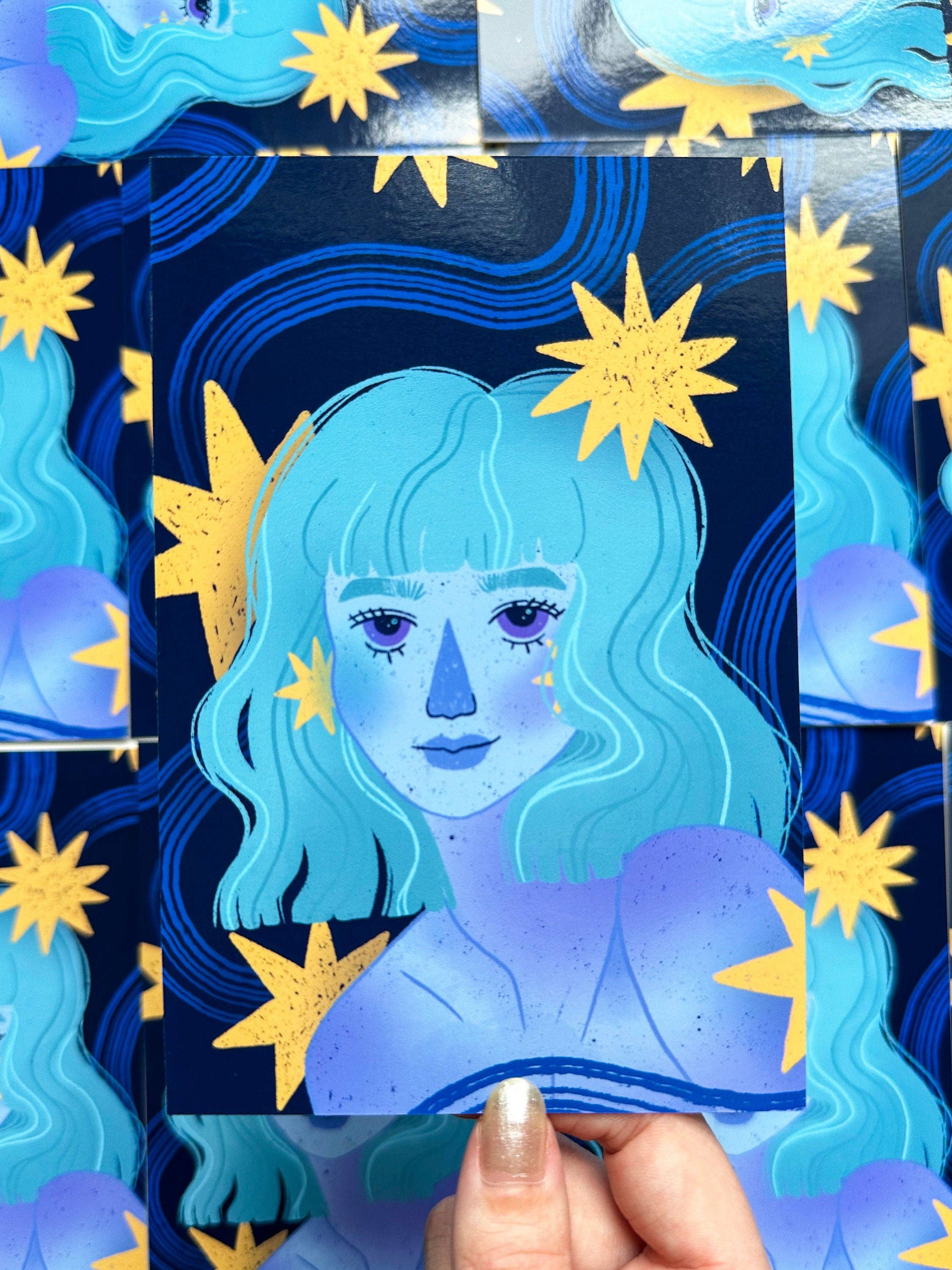 lu bremer design - Wholesale Art Print - daydreamer mini art print - 4x6 postcard size5