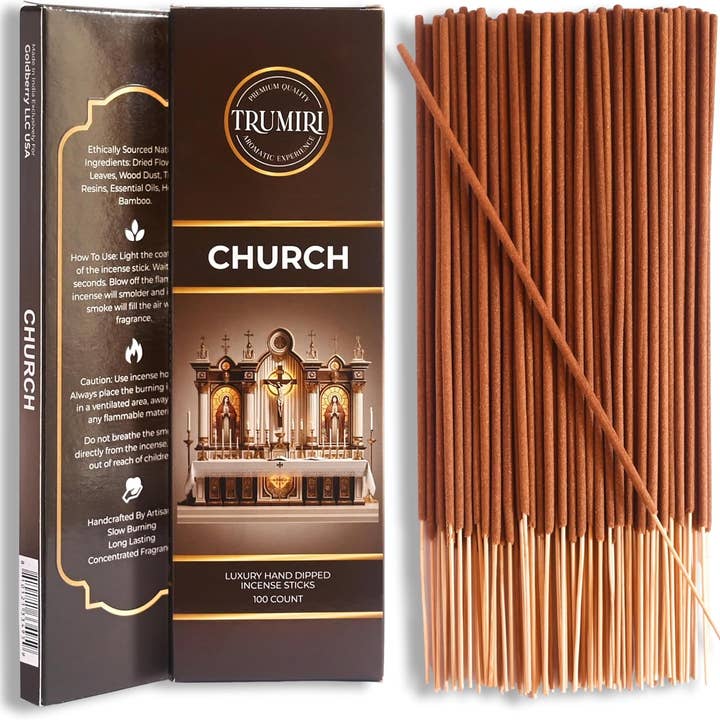 Church Incense Sticks- Pack of 100 Incense Sticks for wholesale by TRUMIRI Incense Candles & Aromatherapy