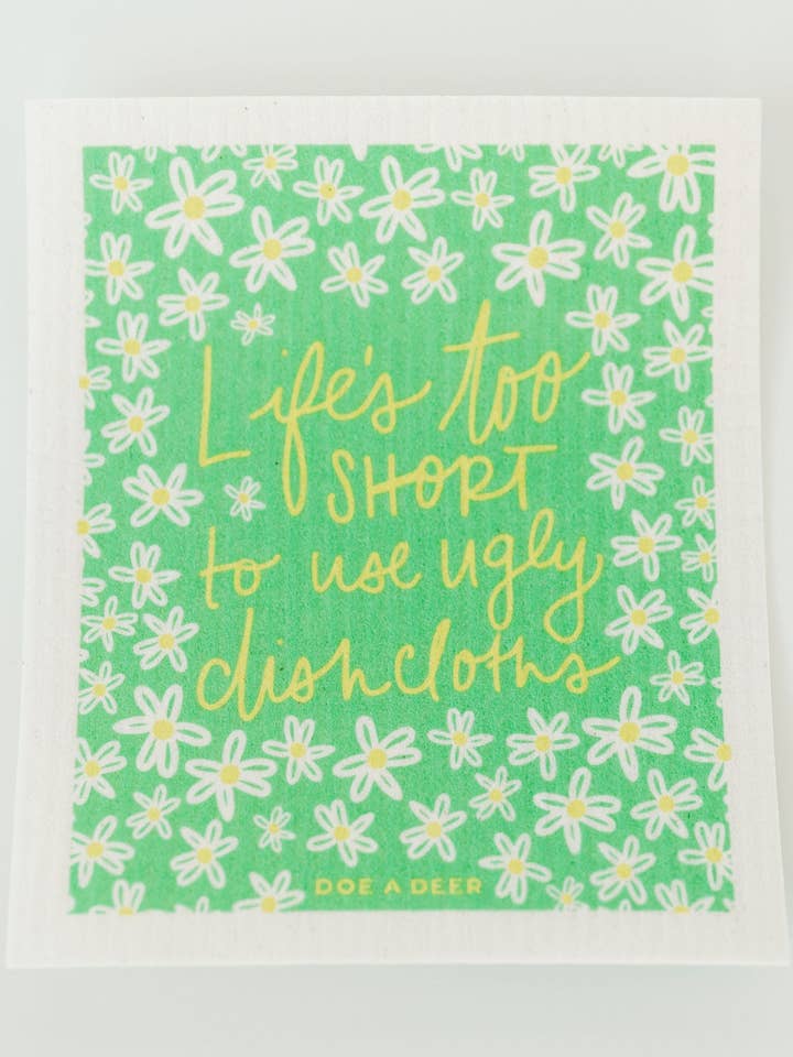 Het leven is te kort om lelijke vaatdoeken te gebruiken Zweeds vaatdoek voor wholesale door Doe A Deer