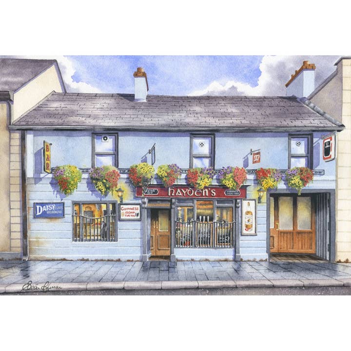 Hayden’s Pub, Naas - Art Print for wholesale by Sean Curran