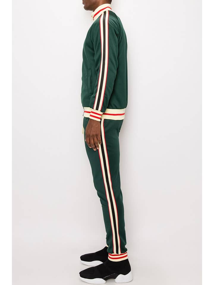 Victorious - Wholesale Tracksuit - Men's - ST575 Men Side Stripe Track Set Pre-pack