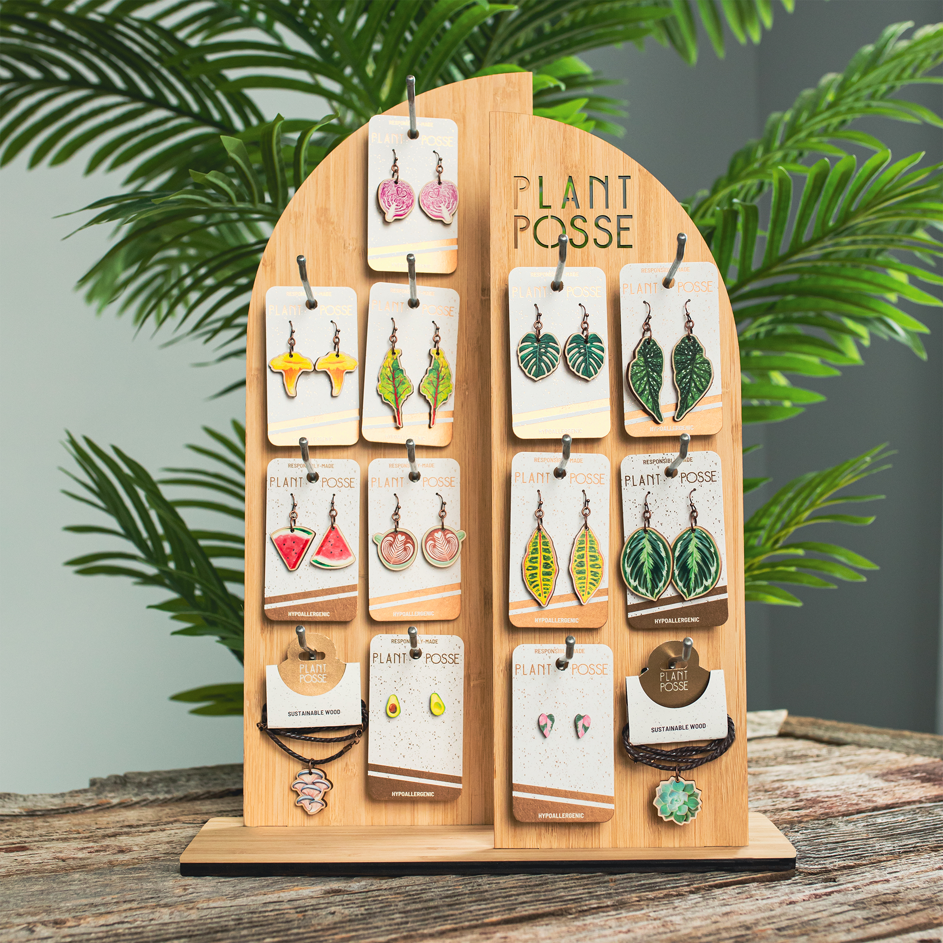 Plant Posse - Wholesale Sieradenstandaard en display - Sieradendisplay 1, klein staand houten rek1