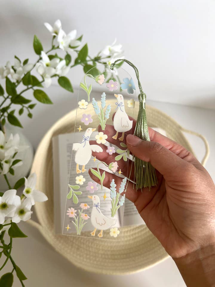 Stugkärna Akryl Bokmärke, Vårträdgård Bokmärke för wholesale av Birdie & Co.