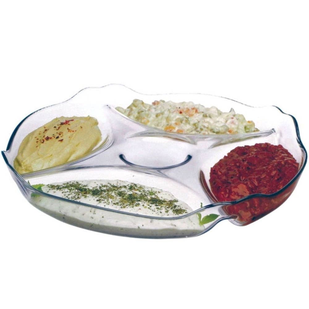 Hakan – wholesale Serving tray – Glass Patisserie Plate, Divided Serving Tray, Appetizer Dish3