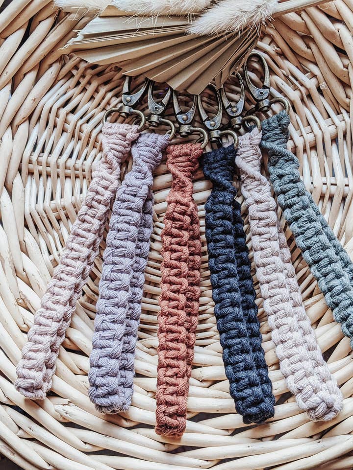 Macramé Wristlet Keychain for wholesale by Pretty Fly For A DIY