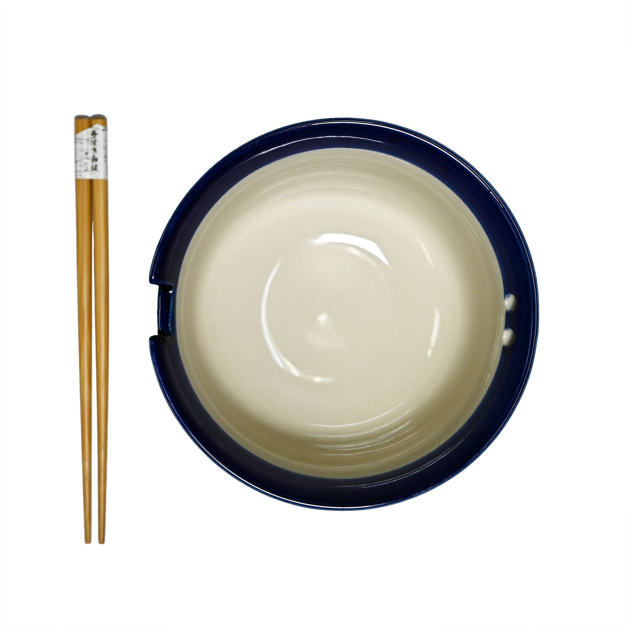 Fuji Merchandise Corporation - Wholesale Bowl - MIRA 6" BOWL WITH CHOPSTICKS – BLUE HOKUSAI2