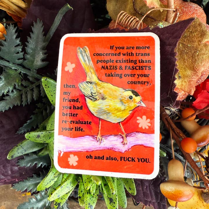 Fabulously Feminist - Wholesale Sticker - If you are more concerned with trans people:feminist sticker3