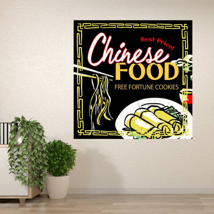 Glow Neon - Wholesale Sign - Chinese Food Print Metal Sign, Chinese Restaurant Retro Deco3