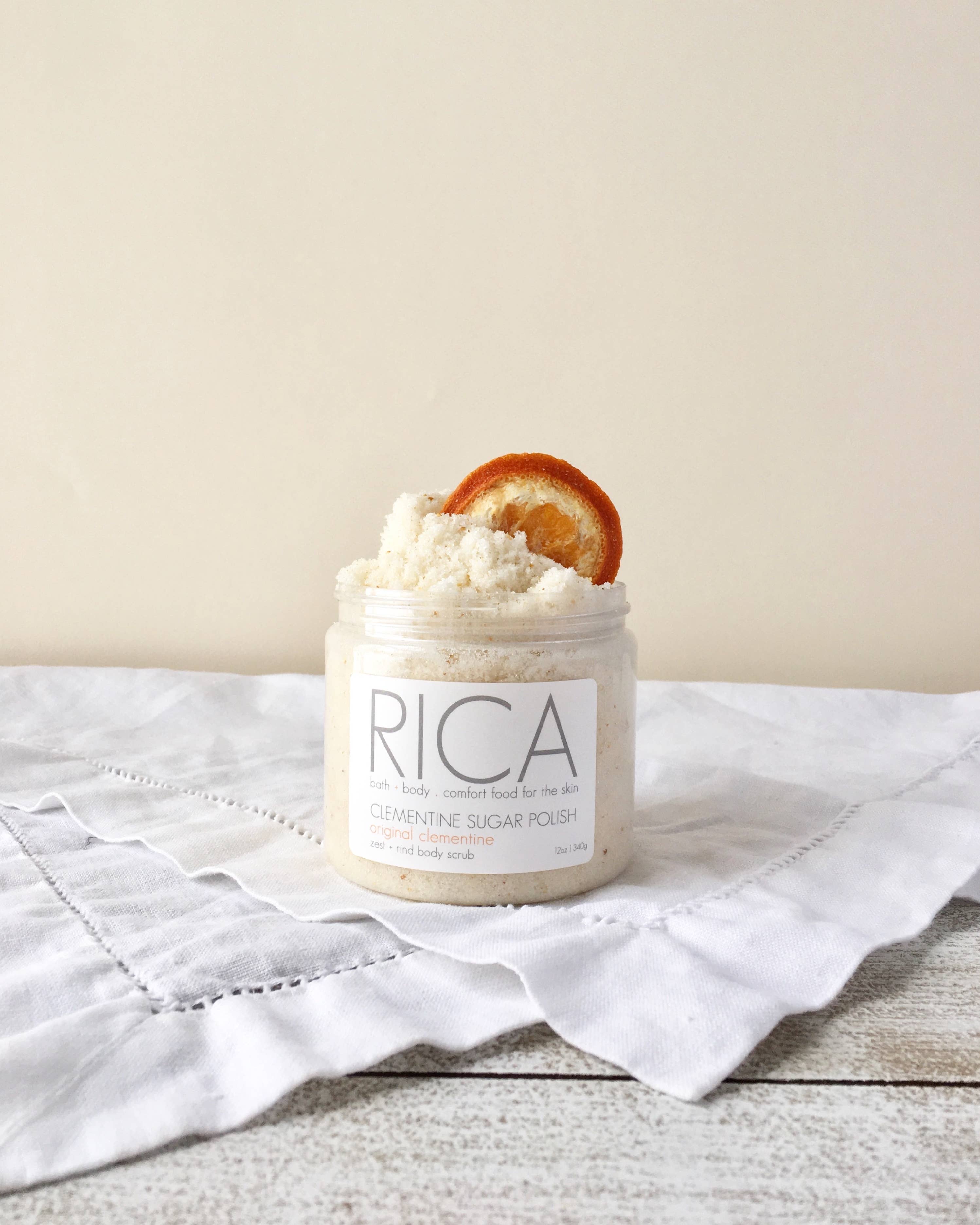 RICA bath + body - Wholesale Body Scrub/Exfoliant - Clementine Sugar Polish, 12 oz.3