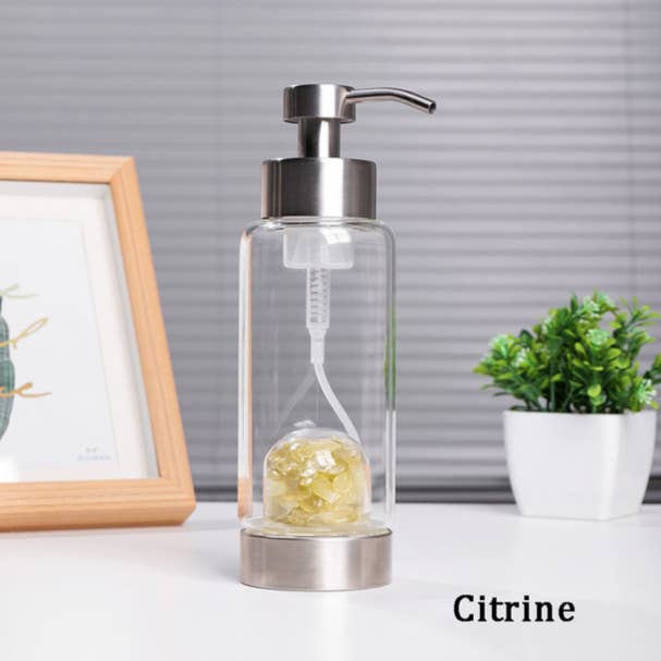 Crystolver (We Cover All Import Fees) - Wholesale Soap dispenser - Natural Crystal Glass Bottle for Shampoo2