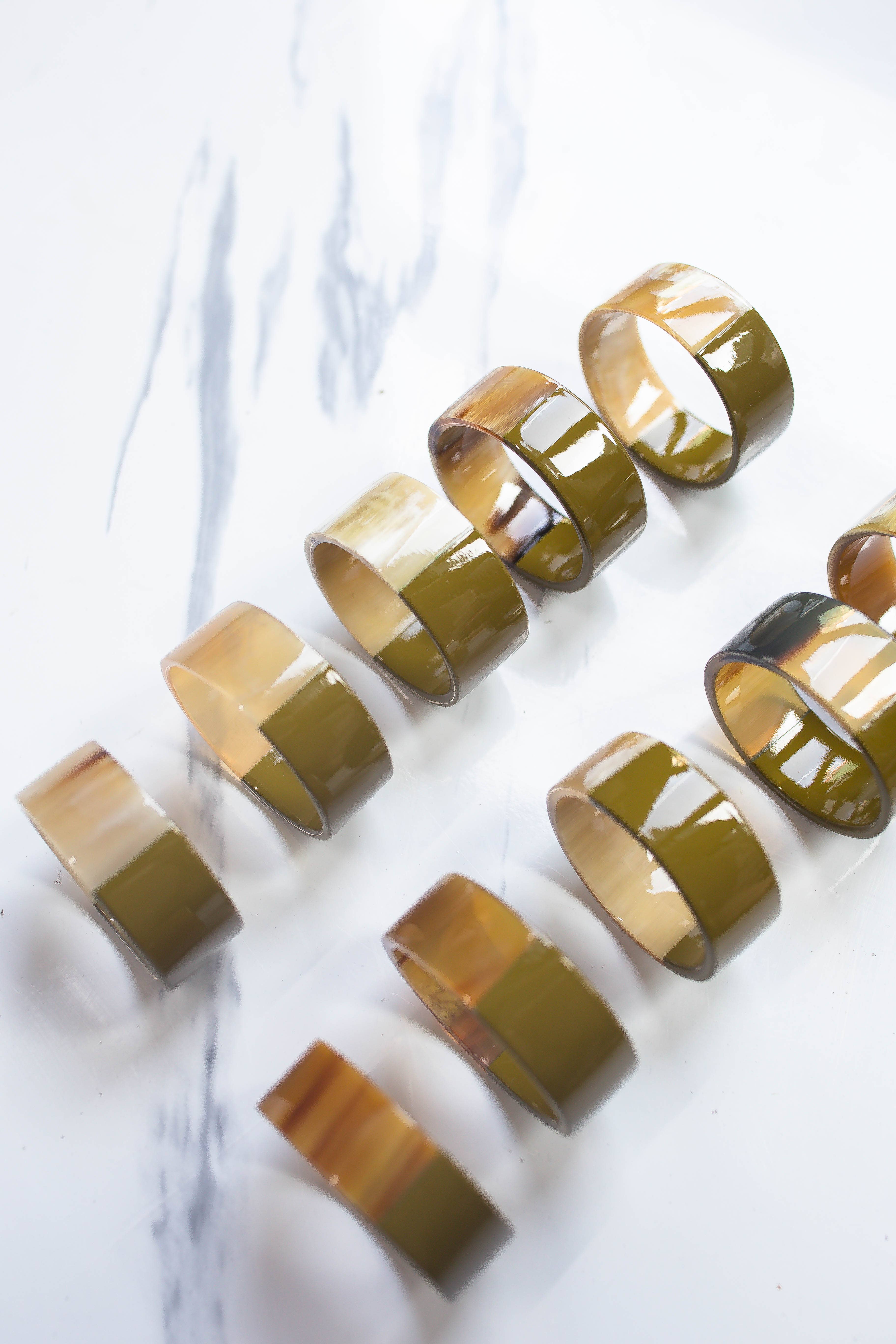 Tonkin Handicraft - Wholesale Napkin Ring - Lacquer  Buffalo Horn Napkin Ring S2