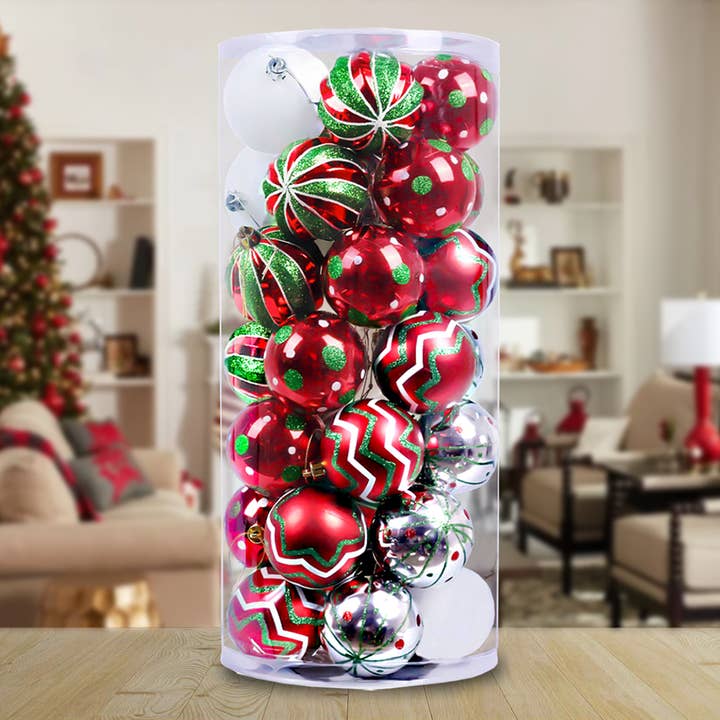 Playfully Patterned Christmas Ornament Bauble Set for wholesale by OrnamentallyYou
