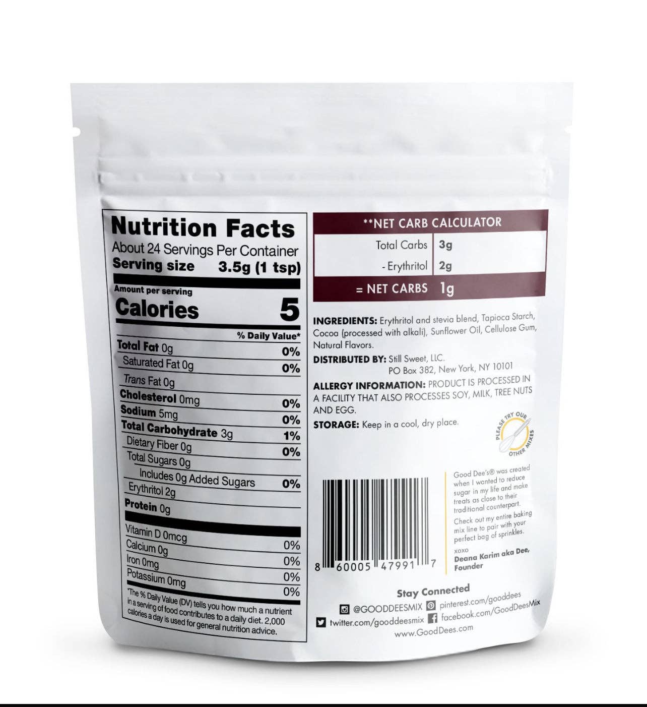 Good Dee's - Wholesale Sprinkles - It’s BACK! Good Dee's Sugar Free "Midnight Moon" Sprinkles - Dye Free, Natural Coloring, Keto Friendly, Vegan, <1g Net Carbs1