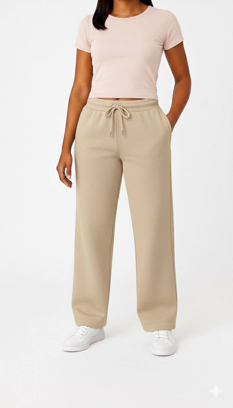 Galaxy By Harvic - Wholesale Lounge Sweatpants/Joggers - Women's - Women's Heavyweight Wide Leg Loose-Fit Fleece Sweatpants2