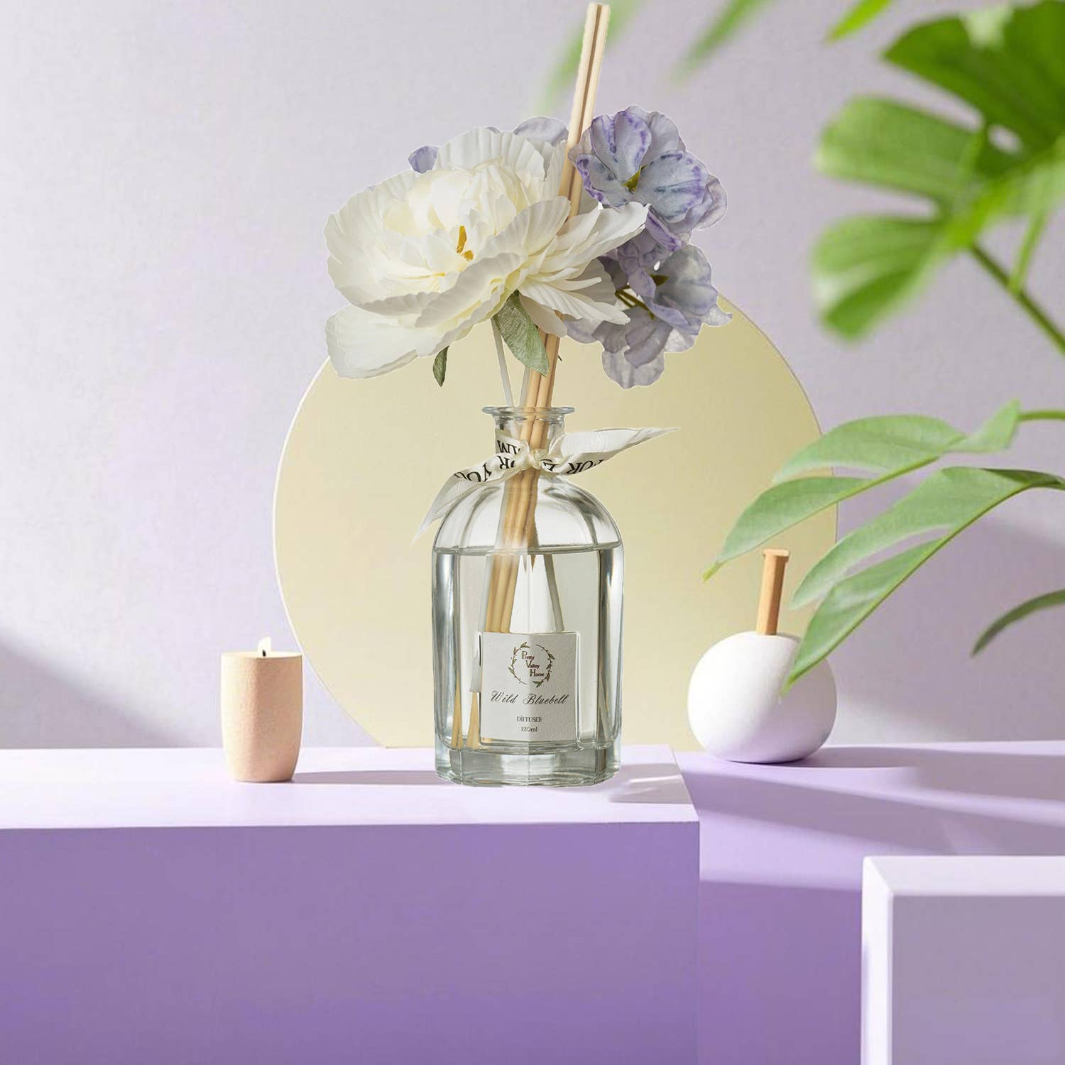 Pretty Valley Home – difusor de fragrâncias por atacado – Conjuntos de Difusores de Varetas com Flores Artificiais 120Ml / 4,05 FL Oz para Decoração18