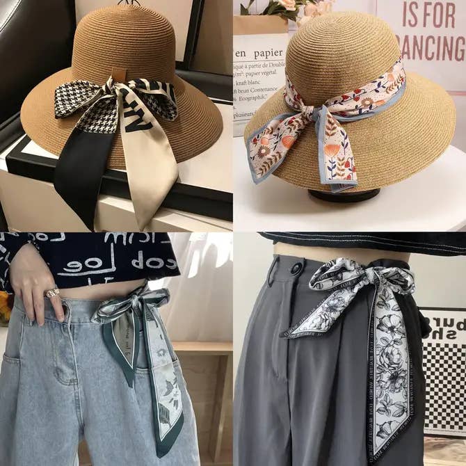 ACCITY - Wholesale Scarf - Women's - FRESH STRIPED LONG TIED SCARF_CWASC0705