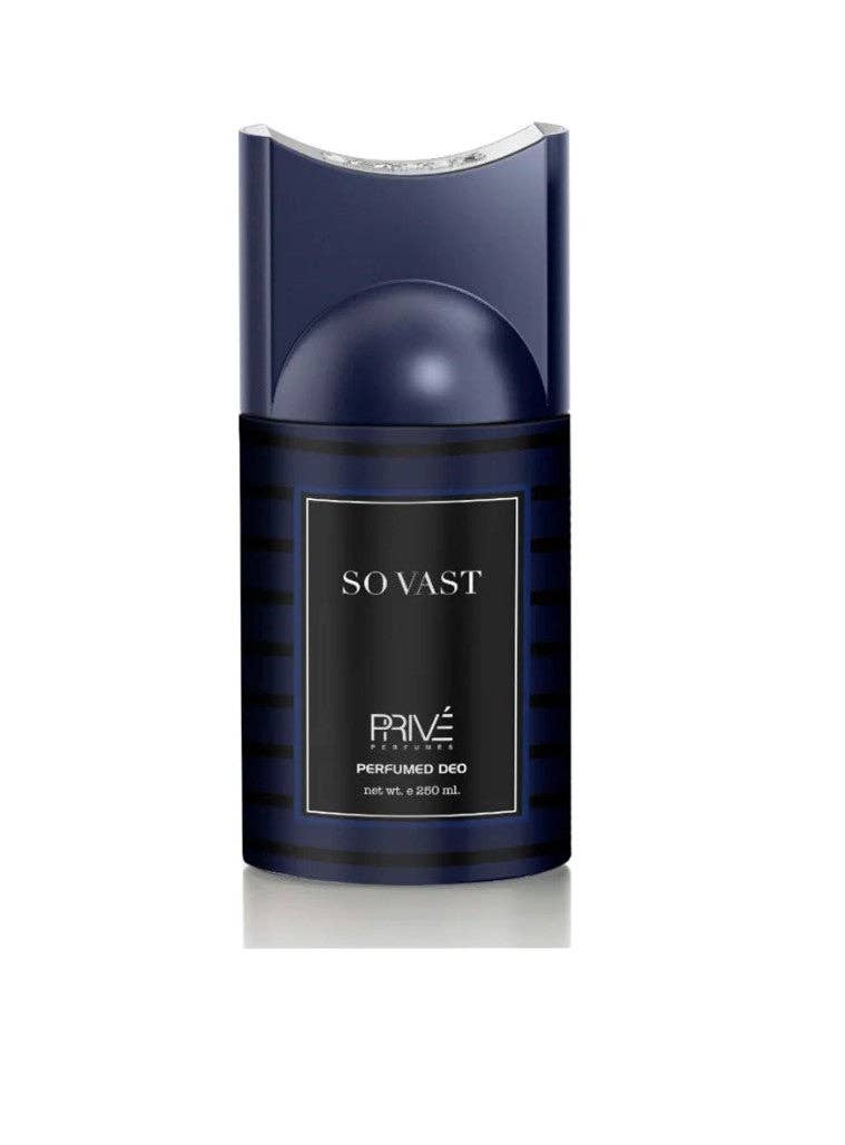 FRAGRANCE WHOLESALE LTD - Wholesale Deodorant - Unisex - PRIVE So Vast Perfume Deodorant 250ml 6x PACK3