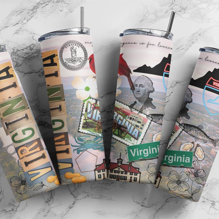 20 Ounce Tumbler~ VIRGINIA for wholesale by Paxton's One Stop Shop LLC