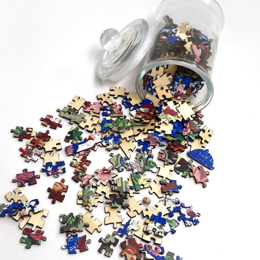 Trove - Wholesale Puzzel - Volwassene - Houten puzzel: bloemen tafelkleed in glazen pot6