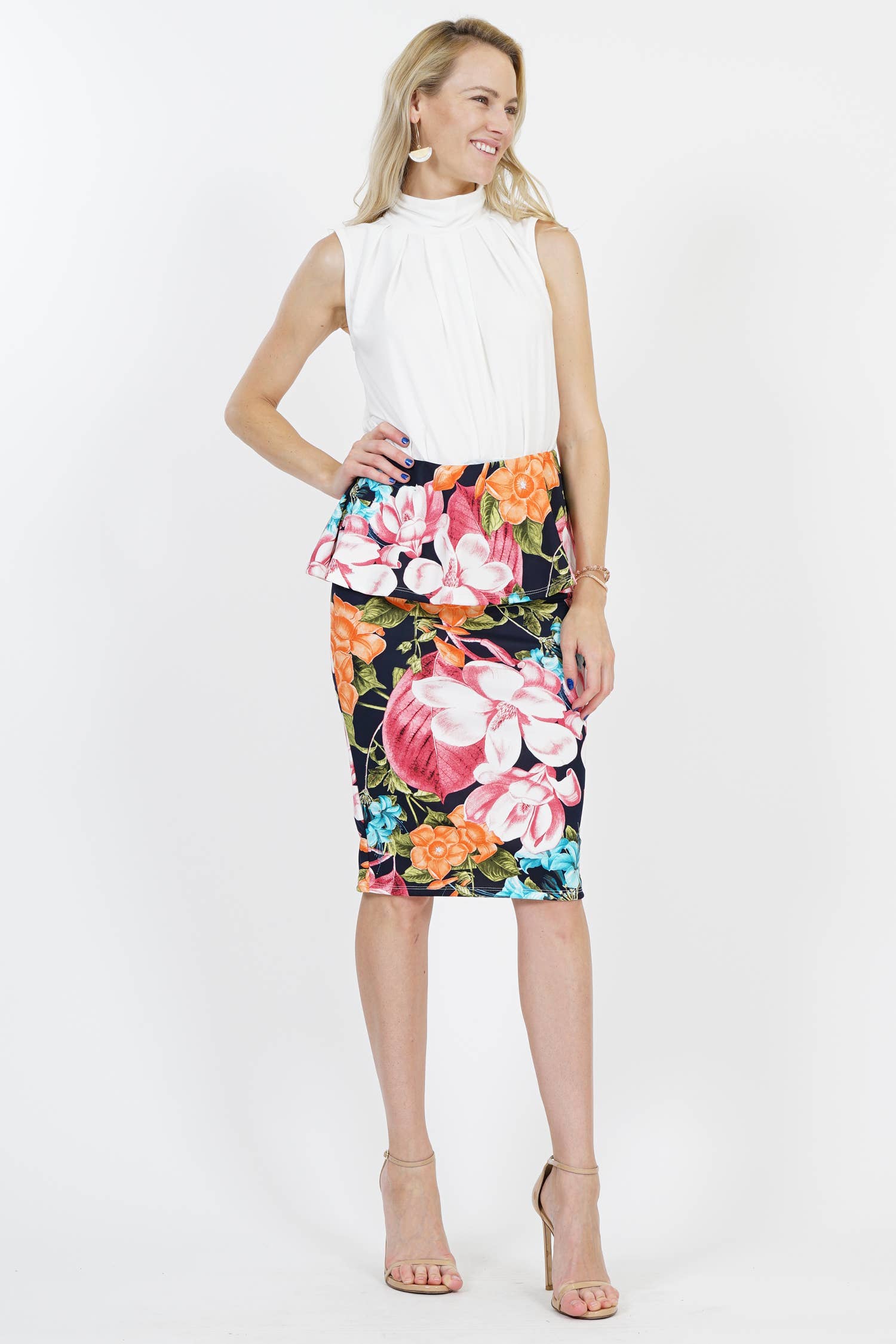 42POPS - Vente Jupe – femme - .._ Échantillon de jupe à imprimé floral4