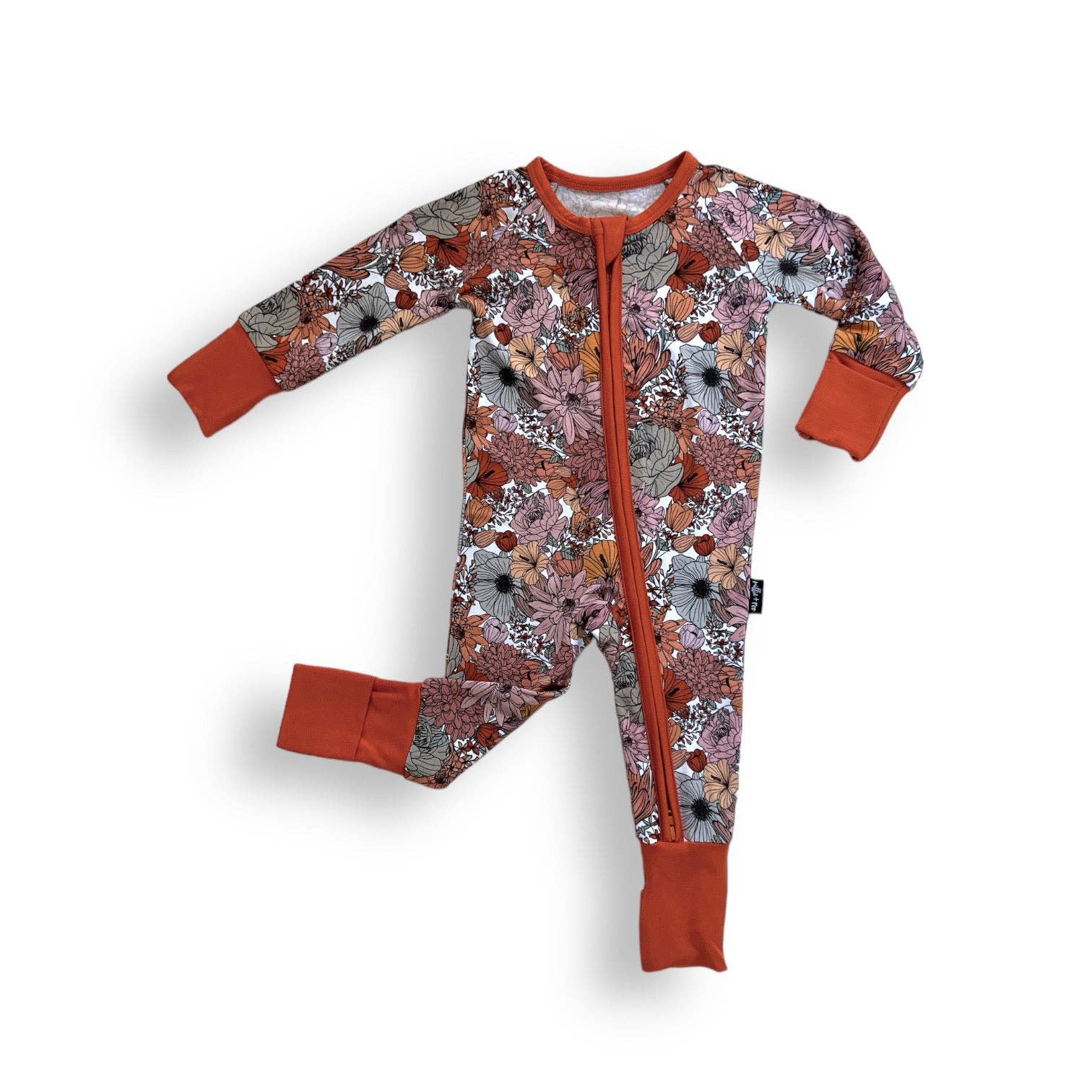 millie + roo LLC - Wholesale Jumpsuit - Baby - ZIP ROMPER - Neutral Floral7