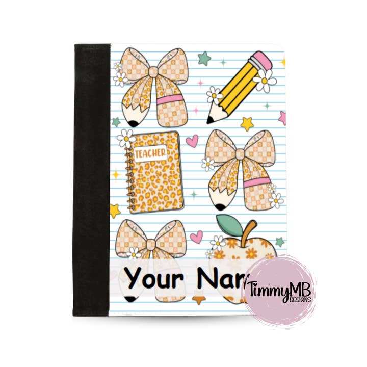Carnet Coquette Bow - Portfolio de Bloc-notes Personnalisé pour la vente par TimmyMB Designs