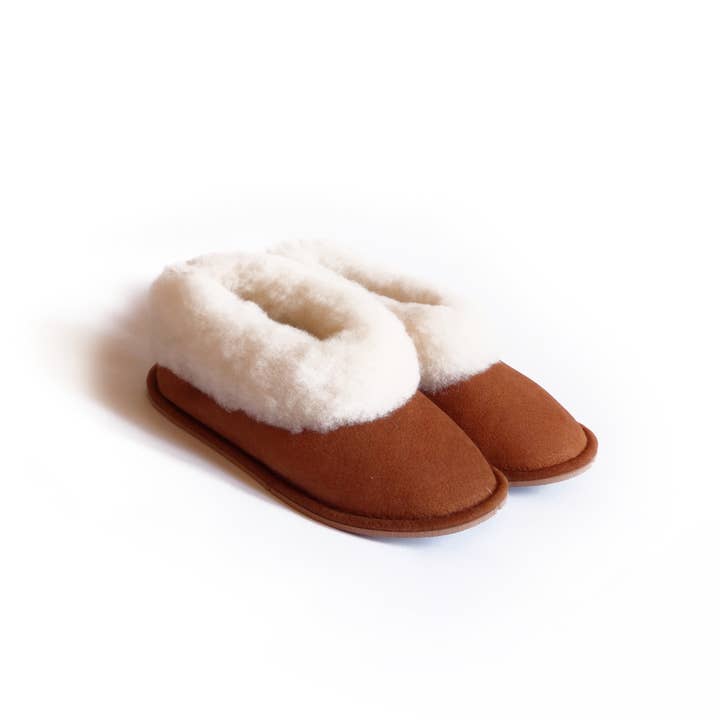 D.grandiose - Wholesale Slippers - Kids - Children's camel sheepskin slippers1