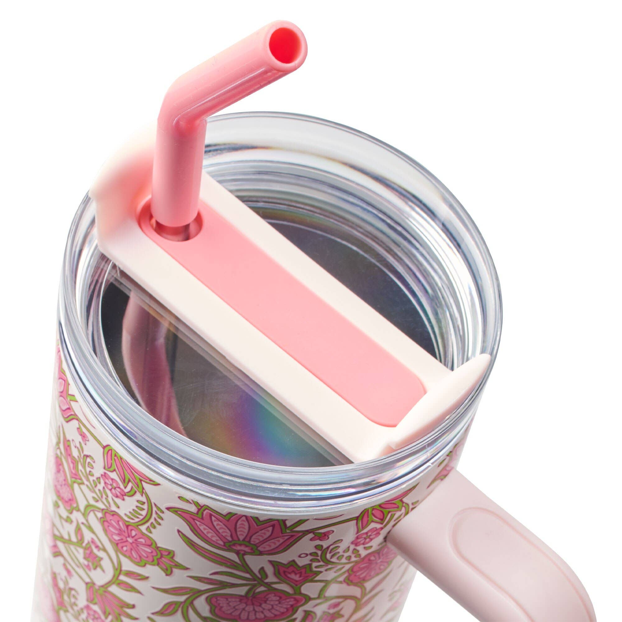 Christian Art Gifts - Wholesale Insulated Mug/Tumbler - Tumbler w/straw SS Pink Be Still Ps. 46:102