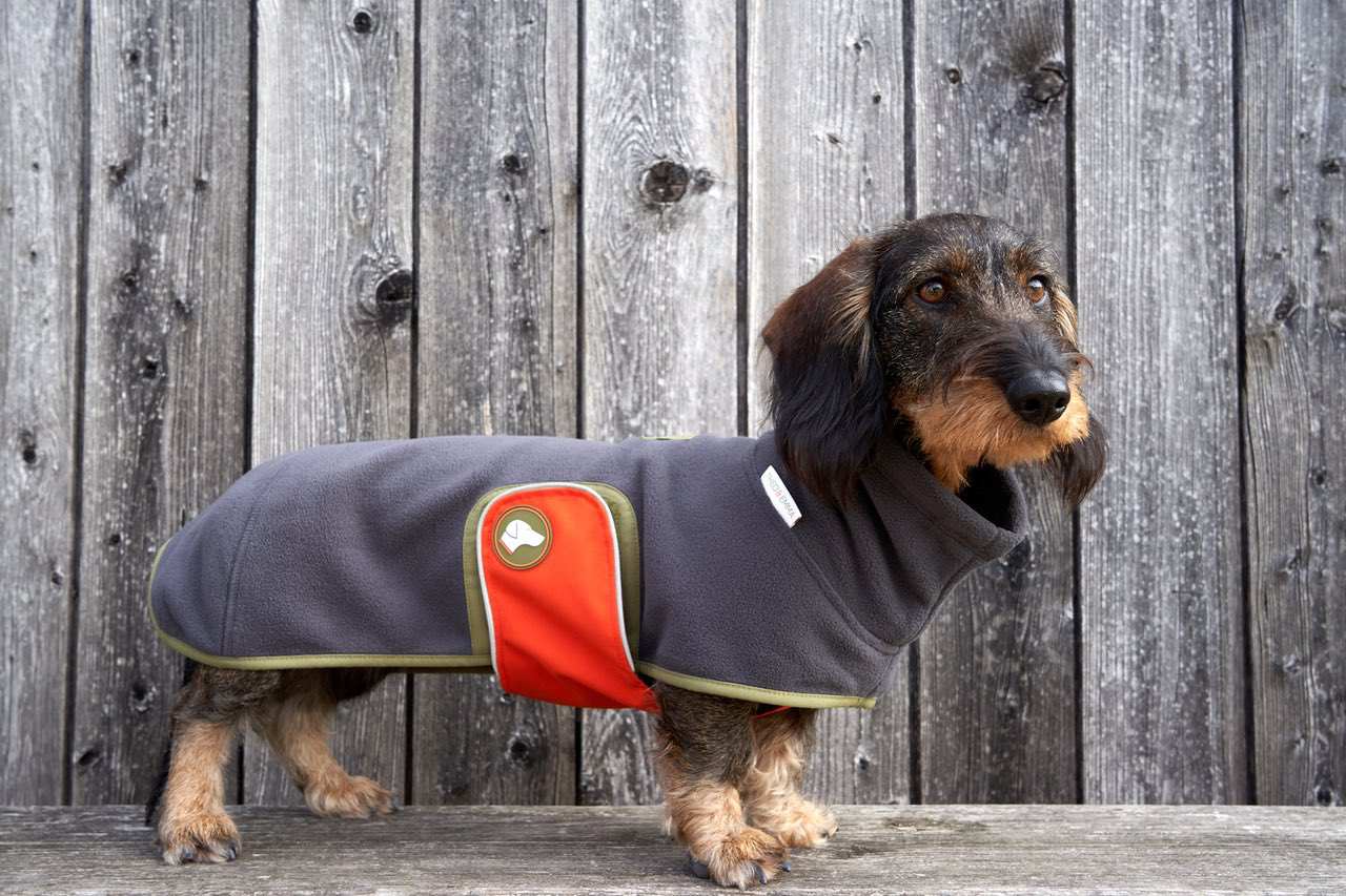 Fleece Dachshund Sweater Henry in Anthracite for wholesale on Faire3