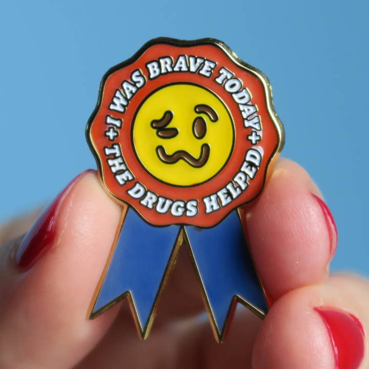 Recovering Lazyholic - Wholesale Lapel Pin/Button - Bravery Enamel Pin