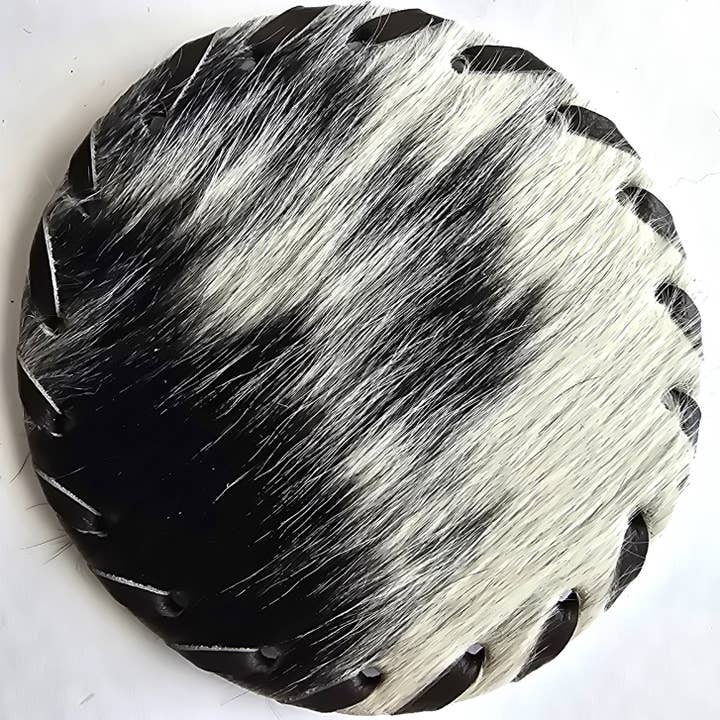 Ranchers Closet - Wholesale Coasters - 4 Large Cowhide Hair-on Coaster - Boho hide Western Decor7