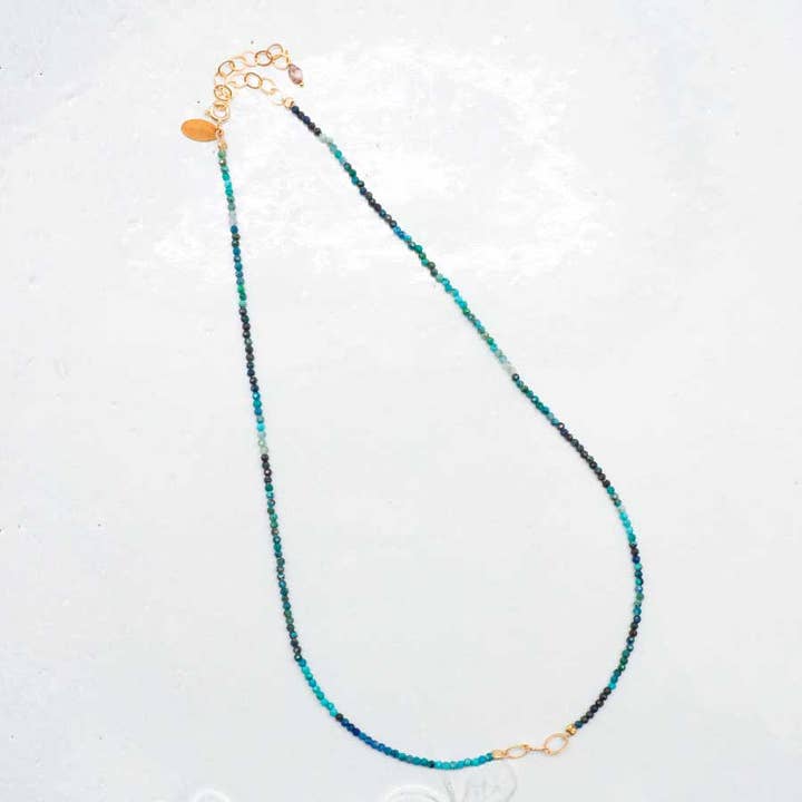 G-Links chrysocolla halskæde og oval kæde for engroshandel hos by Johanne