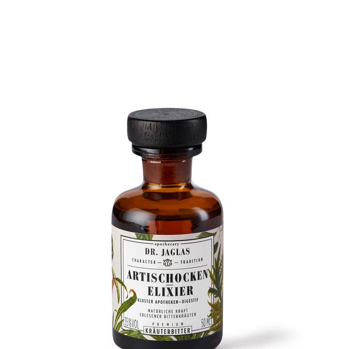 Dr. Jaglas – Großhandel Likör – Artischocken-Elixier Likör, Set 6x50ml Miniaturen, vegan1