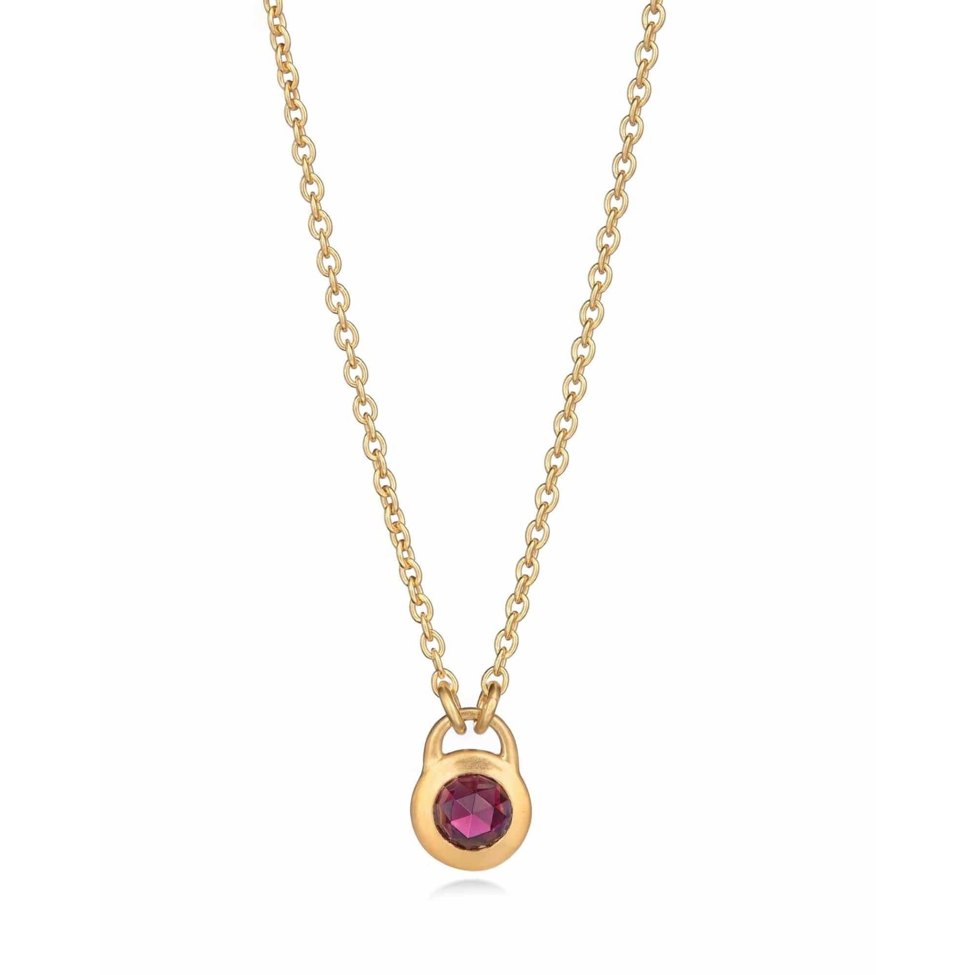 Fervor Montréal - Wholesale  - Keyhole Rose Cut Rhodolite Necklace1