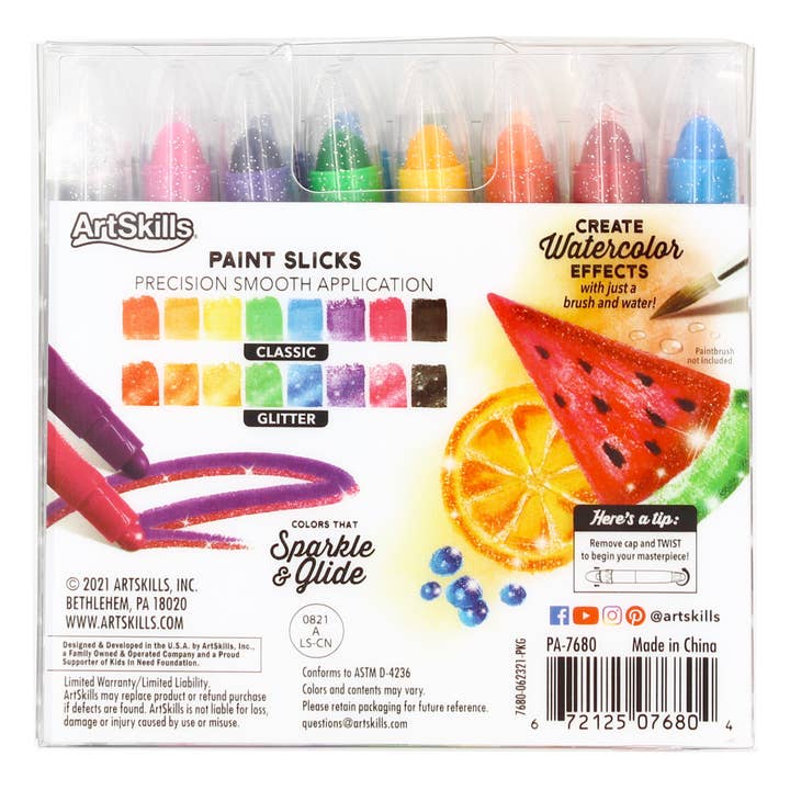 ArtSkills - Wholesale Paint Set - Tempera Paint Sticks, 16 Pieces1