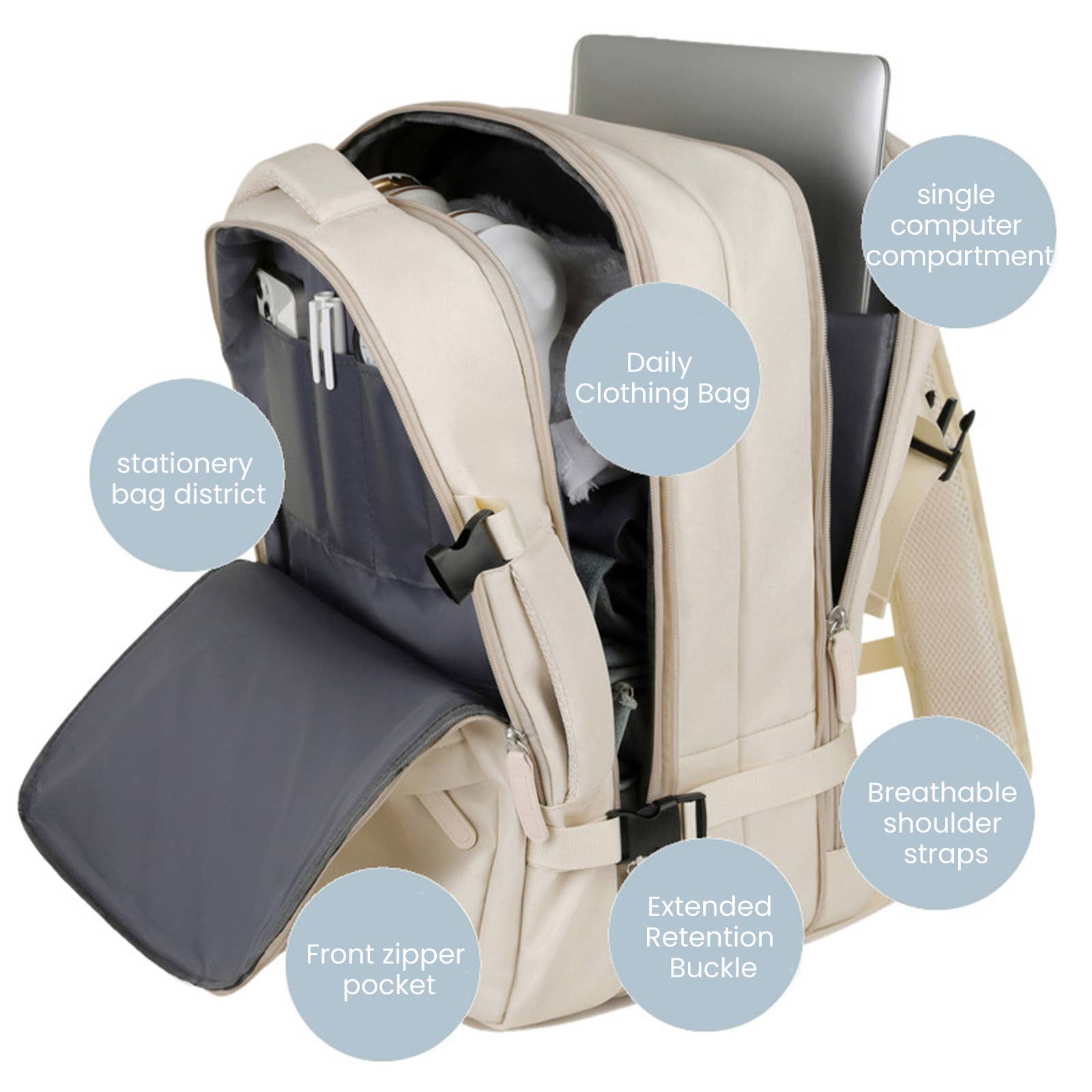 wandf - Wholesale Backpack - Unisex - Multifunctional Shoulder Backpack with Computer Compartment3