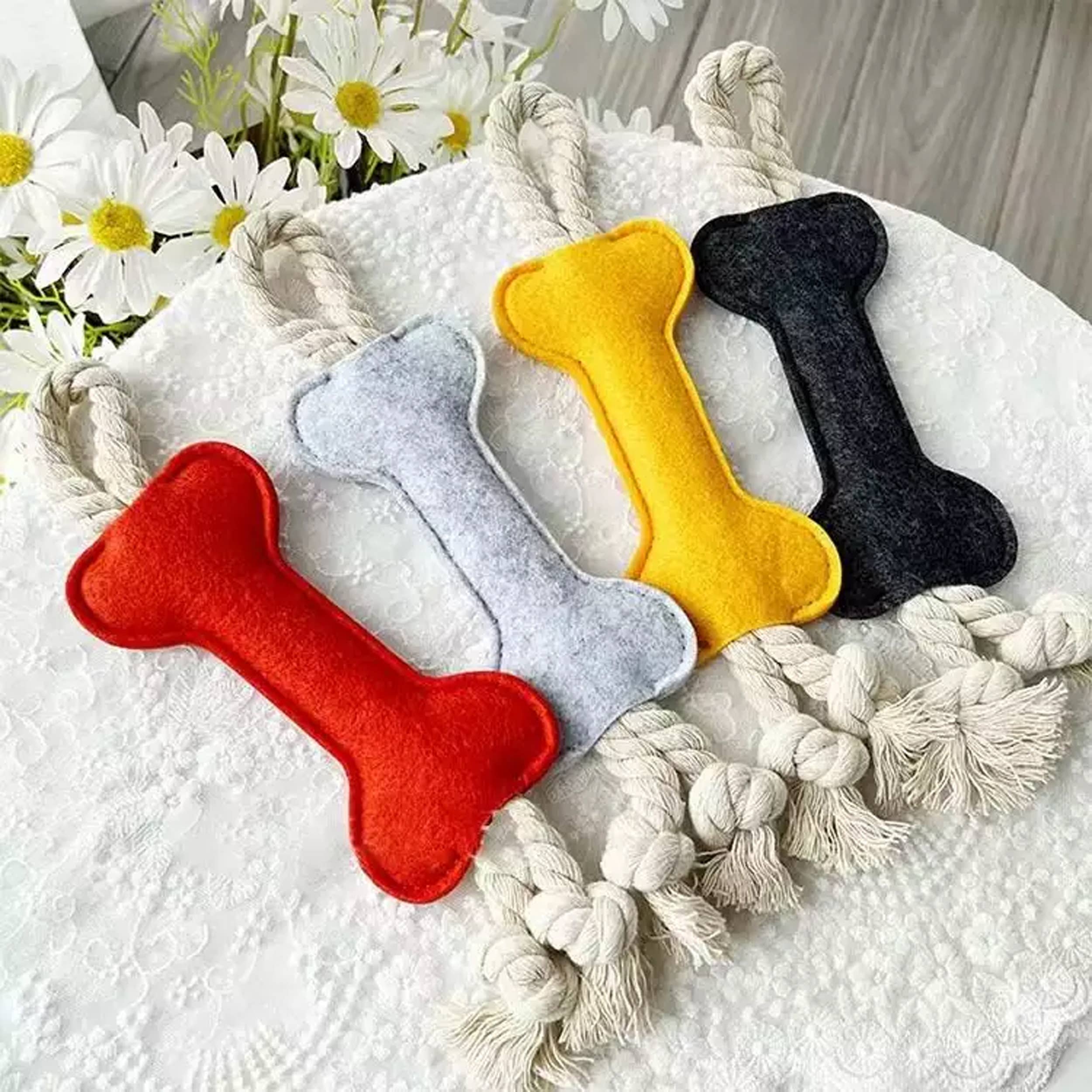 JSBlueRidge Toys - Wholesale Pet Plush Toy - Dog - Holiday Bone Shape Soft Plush Dog Toy- Assorted4
