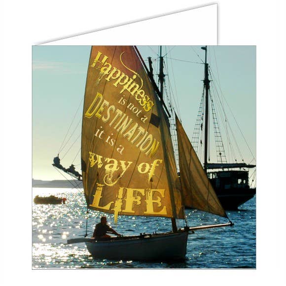 Sailing Card - Happiness...Destination for wholesale by Nauticalia